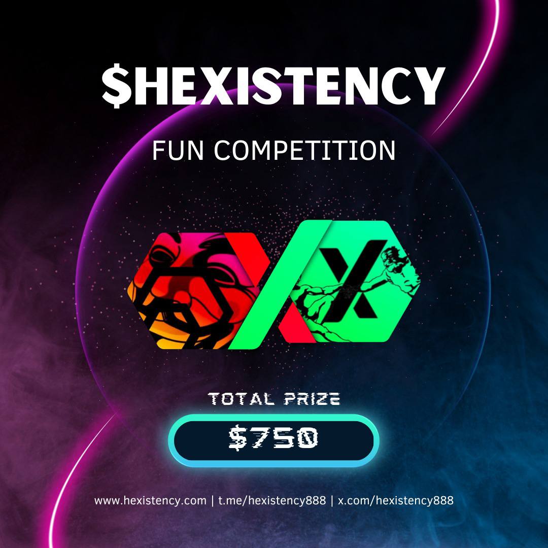 CryptoMemesPLS's tweet photo. 1/3 Weโre kicking off some fun competitions for the #HEXISTENCY community! ๐
1. Big Buy Competition ๐ค
โข Total prizes: $350
โข Requirement: Your buy must show up on the buybot.
Telegram
@hexistency888
Twitter
https://t.co/bsyv6iwGSP
Website
https://t.co/RBx9nyWQFb https://t.co/uz3vdkTCMN