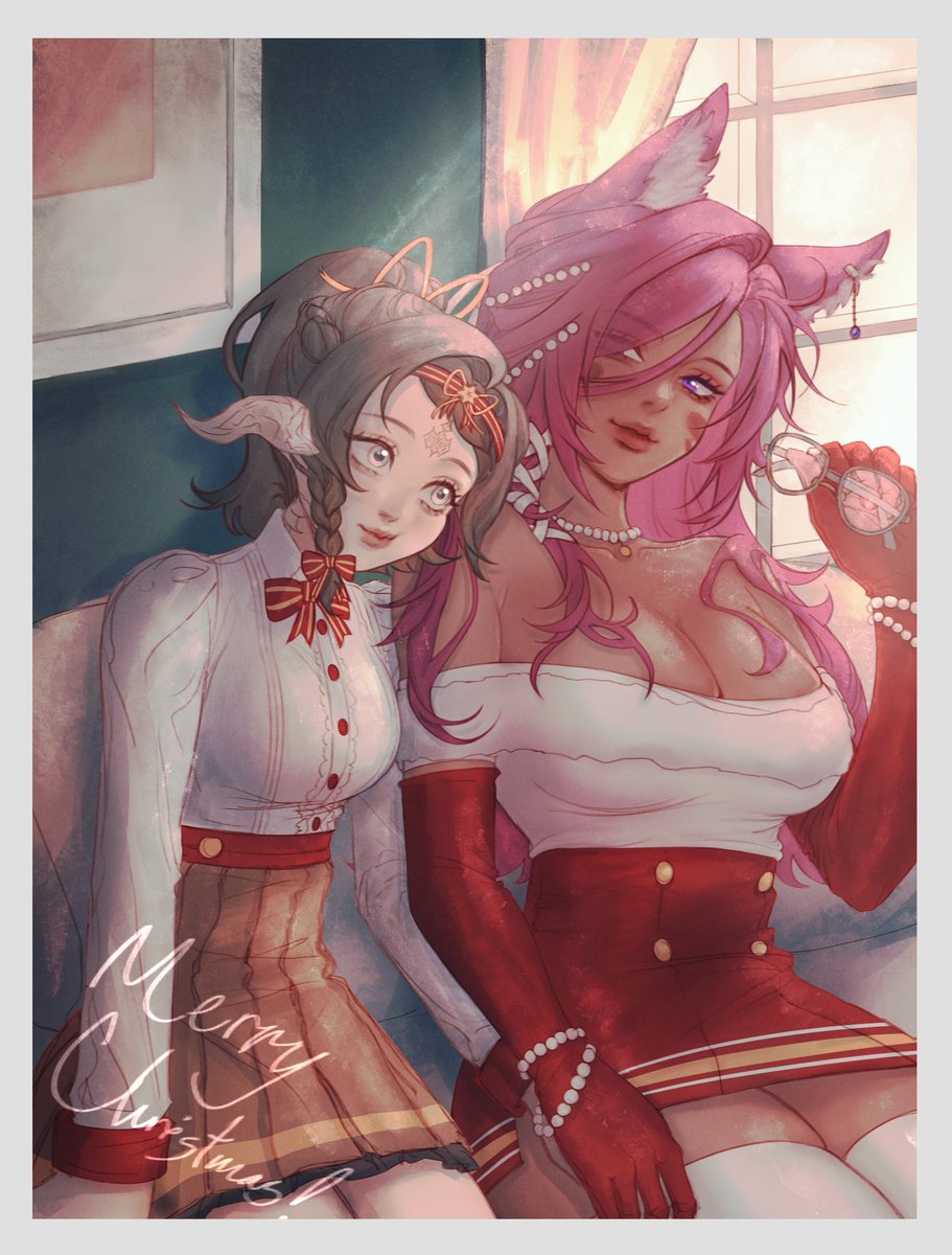 Recent comm for <a href="/FairaVexas/">Mocha</a> 🎄

#vgen #VGenComms #FFXIVART