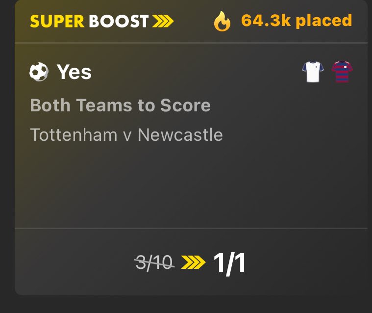 A couple of bets for todays early kick off between Tottenham and Newcastle 

Smash a like if following ❤️