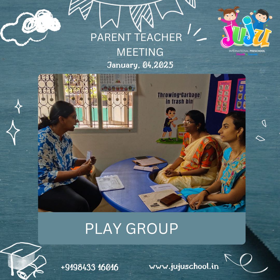 JujuPreschool's tweet photo. "📸 Our Parent-Teacher Meeting was a success! Thank you to all the parents for joining us and being a part of the amazing discussions and celebrations of our little ones’ progress! 🌟

Check out the photos from the event 📷👇
#ParentTeacherMeeting #JujuKids #growingtogether https://t.co/7uNf0oW888