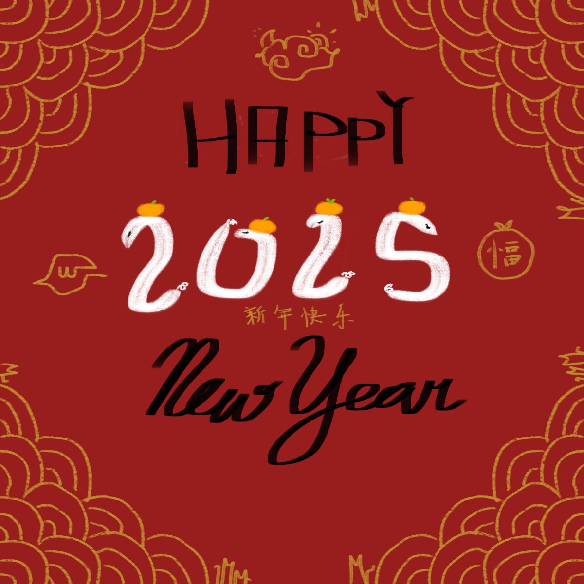 uchova's tweet photo. ✨Happy New Year 2025 ✨
it’s a snake year apparently 🐍🍊🐍🪽 https://t.co/ytFc5ouxmV