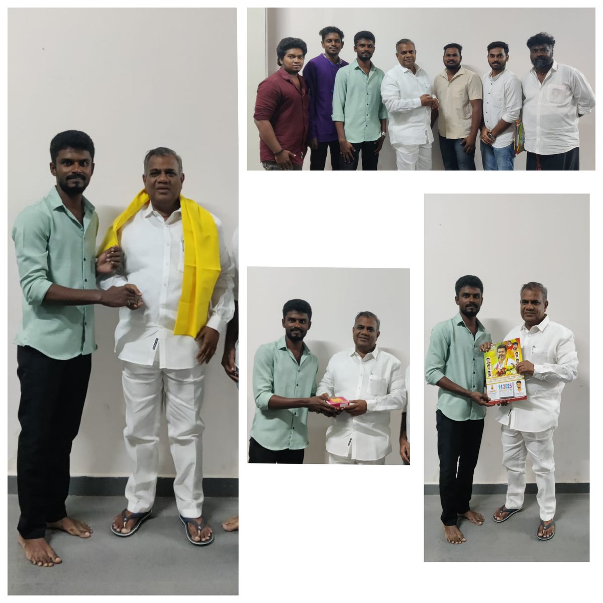 actorv1jay's tweet photo. தமிழக வெற்றிக் கழகத்தின் பொதுச் செயலாளர் அண்ணன் N.ஆனந்த்EX.MLA அவர்களை சந்தித்து புத்தாண்டு வாழ்த்துக்களையும் மற்றும் ஆலந்தூர் தெற்கு பகுதி தலைமை சார்பாக 2025 காலண்டர் வழங்கியபோது.. https://t.co/BPgwZU7CdC