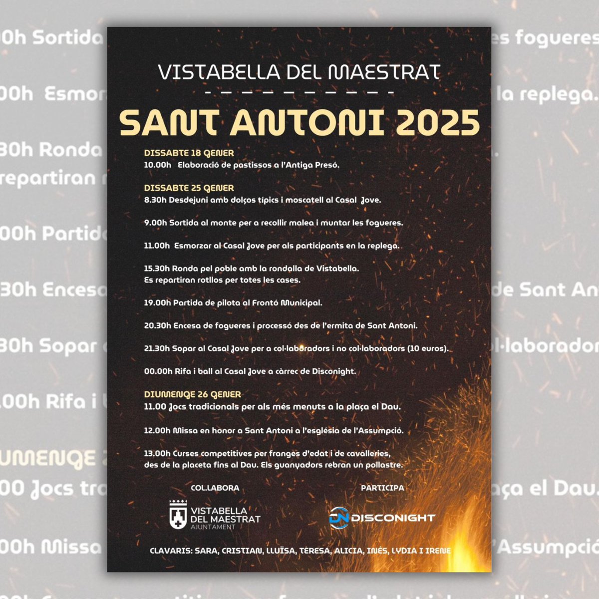 👉🏻 Amb l'any acabat d'encetar ja tenim ací el 🗓️ programa de Sant Antoni. 😉Ens ajudeu a compartir?
