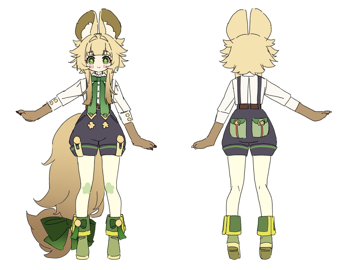 衣装図です(後姿のコートは制作中)