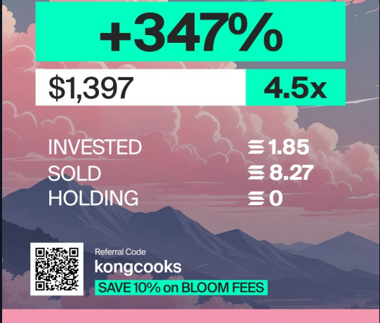 akingcalledkong's tweet photo. Words can’t express how grateful I am to announce that I have officially become a partner with @BloomTradingBot 

When I started my trading journey, I never imagined I’d reach a point where I’d be signing partnerships with top-tier trading tools.

Trust me when I say this, @BloomTradingBot is an absolute game-changer. Whether it’s simple trading, sniping, or copy trading.. you name it, they’ve got it all.

This has completely change my game when it comes to fast profits I honestly love this kinda mornings!

Want to start using Bloom? Stay tuned. I'll be dropping a thread later today to guide you through the tools and how to make the most of them. 🚀