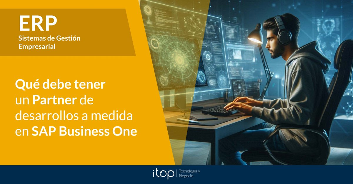 ItopMC's tweet photo. 🎯 Qué debe tener un #Partner de #desarrollosamedida en #SAPBusinessOne.

✅ Artículo 🔗 https://t.co/cK7BLKbsaJ

#Itop #ItopAcademy #PartnerSAPBO #ERP #SAPB1 #GestiónEmpresarial #Addons #SDK #DIAPI #UIAPI #QueryManager #SQL #InteligenciaArtificial #IA https://t.co/fJJncmlZZ6