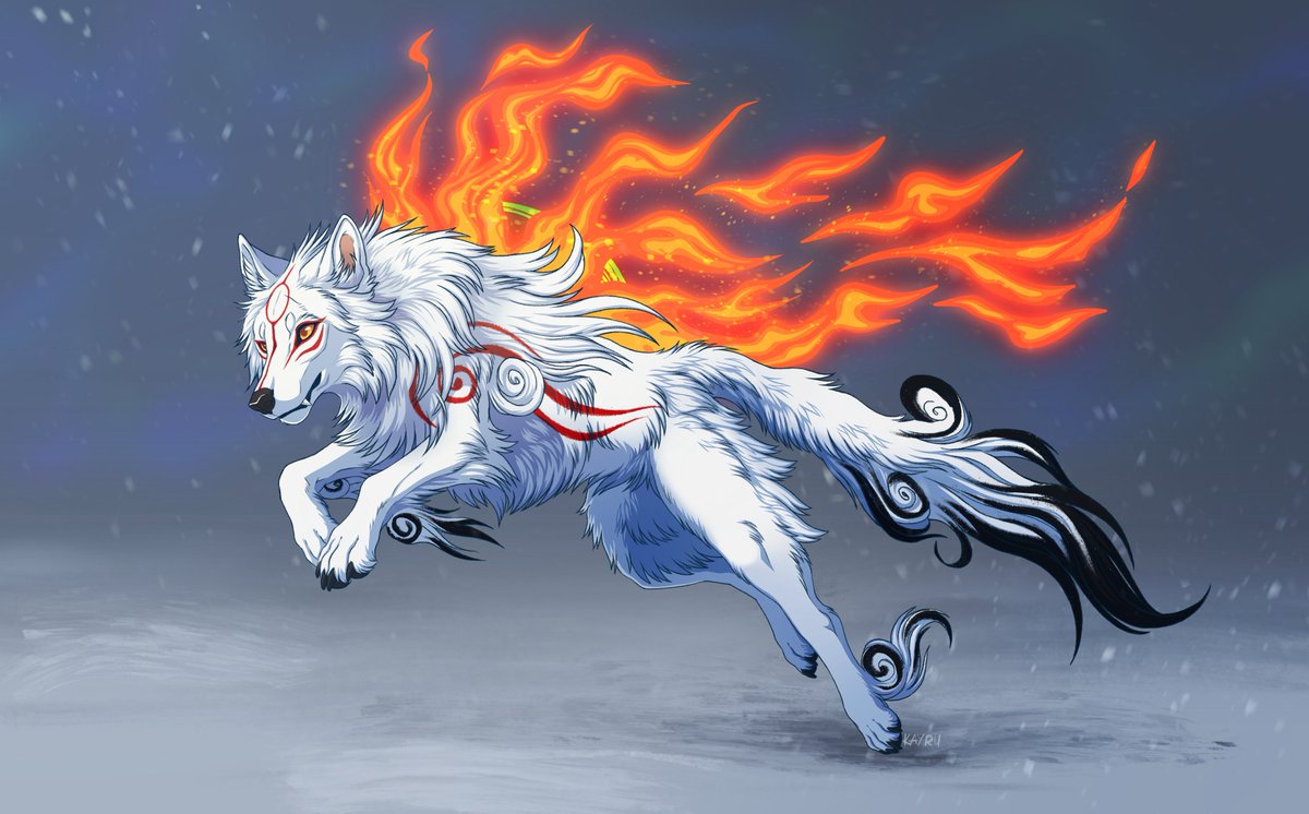 KayruArt's tweet photo. OKAMI by Kayruuuu
I almost cried when I saw announcement Okami sequel is true after that many years T^T! Can't wait to play our favorite wolf gurl again! https://t.co/lQVE3IFioB