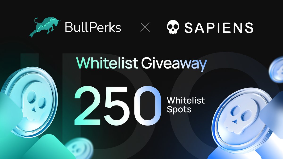 We’re giving away 250 whitelist spots for the upcoming <a href="/spns_ai/">SAPIENS AI💀</a> IDO—and you could be one of the lucky winners!

➡️ Complete all the tasks here: taskon.xyz/quest/996313807

✨ Why Join?
✅ Enjoy early access alongside Platinum tiers before the deal opens to all tier holders 
✅ Don't