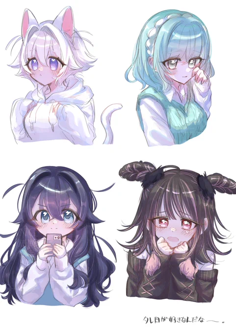 #100カノファンアート特に好きなキャラデザ4人 