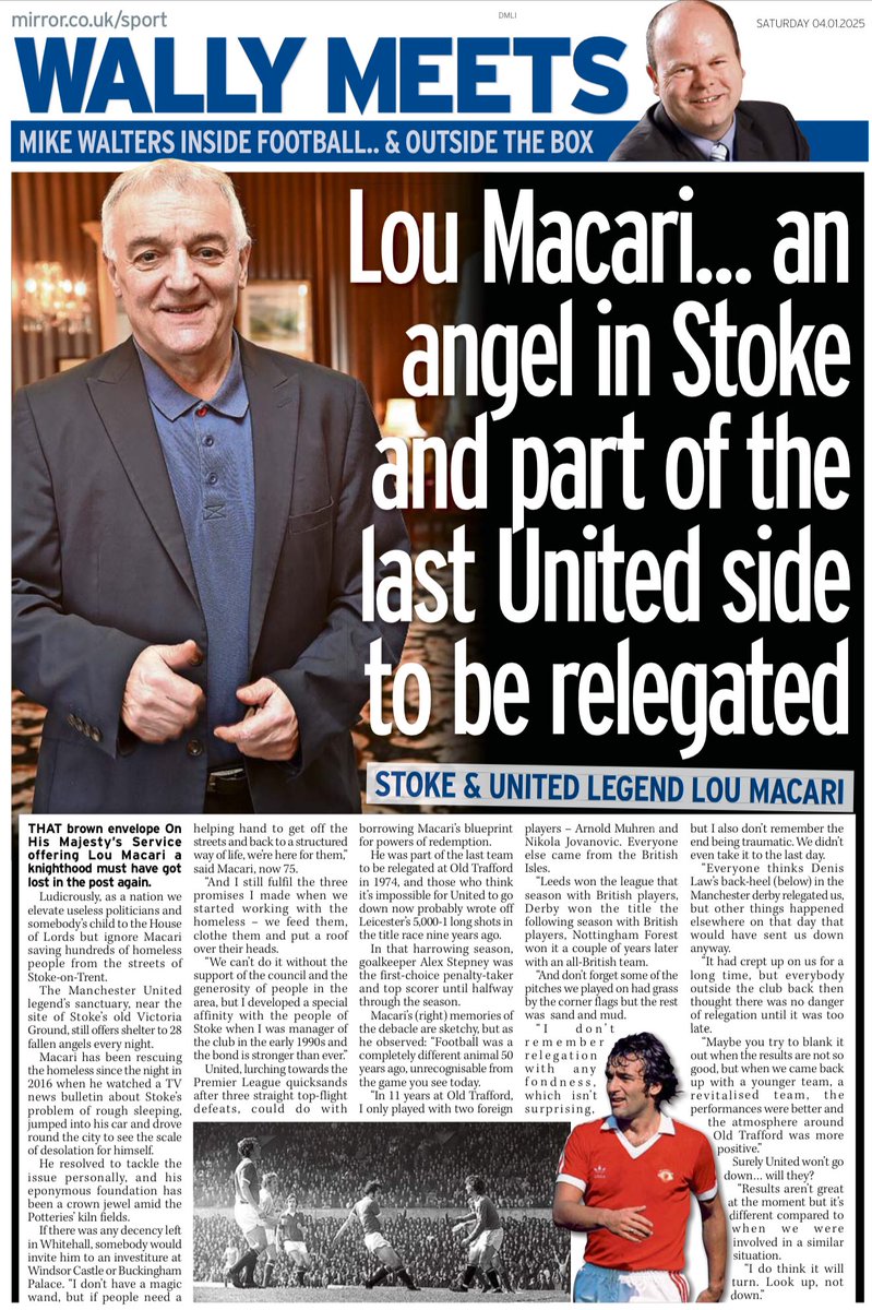 Erik Garner (@erikgarner) on Twitter photo Another lovely tribute to the great <a href="/LouMacari10/">Lou Macari</a> by <a href="/MikeWaltersMGM/">MIKE WALTERS</a> <a href="/DailyMirror/">The Mirror</a> Highlighting yet another year passing and no gong in recognition of his tireless work in Stoke for the home,Ed’s and less fortunate. Surely Lou deserves to be honoured. Another lovely tribute to the great <a href="/LouMacari10/">Lou Macari</a> by <a href="/MikeWaltersMGM/">MIKE WALTERS</a> <a href="/DailyMirror/">The Mirror</a> Highlighting yet another year passing and no gong in recognition of his tireless work in Stoke for the home,Ed’s and less fortunate. Surely Lou deserves to be honoured.
