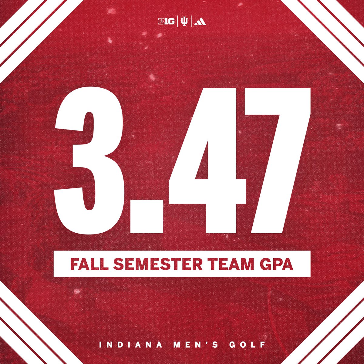 IndianaMGolf's tweet image. Finished the semester strong. 💪