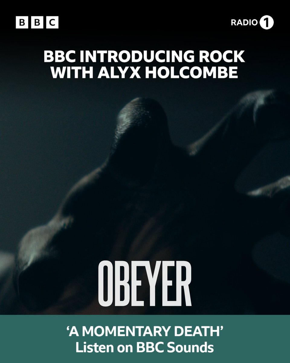 OBEYER (@obeyerband) on Twitter photo 2025 begins with the legend <a href="/AlyxHolcombe/">Alyx Holcombe⚡</a> on <a href="/BBCR1/">BBC Radio 1</a>
Catch 'A Momentary Death' on the upcoming Introducing Rock show on 7th January
Listen live or on BBC Sounds 2025 begins with the legend <a href="/AlyxHolcombe/">Alyx Holcombe⚡</a> on <a href="/BBCR1/">BBC Radio 1</a>
Catch 'A Momentary Death' on the upcoming Introducing Rock show on 7th January
Listen live or on BBC Sounds