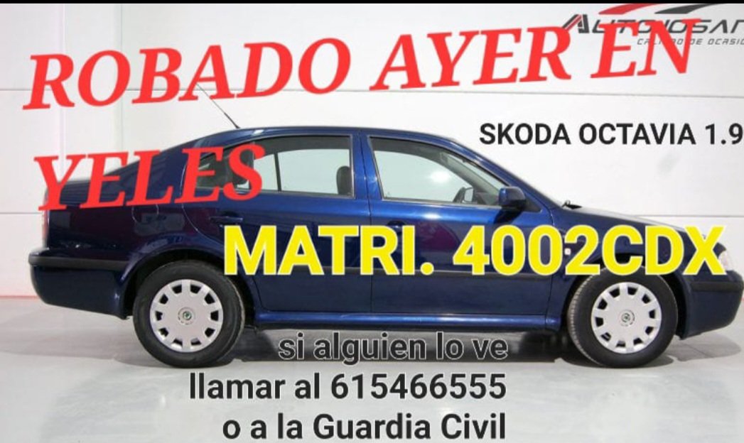 Coche Robado en Yeles. Compartir por favor!!!
