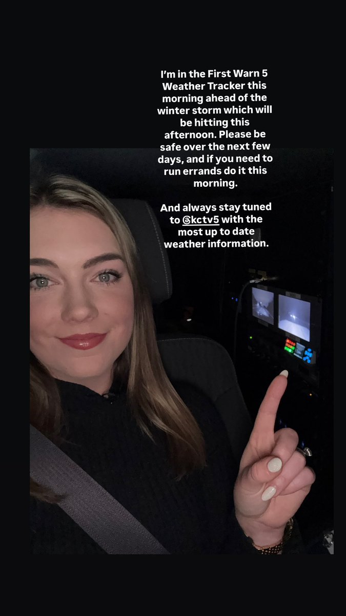 Savannah Tennyson (@savannahtkctv5) on Twitter photo I’m in the First Warn Weather Tracker this morning ahead of the winter storm which will be hitting later today. Please be safe over the next few days, and if you need to run errands do it this morning.
And always stay tuned to <a href="/KCTV5/">KCTV5 News</a> with the most up to date weather information. I’m in the First Warn Weather Tracker this morning ahead of the winter storm which will be hitting later today. Please be safe over the next few days, and if you need to run errands do it this morning.
And always stay tuned to <a href="/KCTV5/">KCTV5 News</a> with the most up to date weather information.