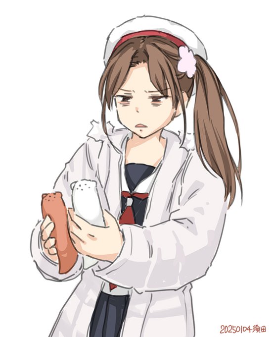 白いボクカワマスコットを何とも言えない表情で見る遊撃隊春雨ちゃん。■気が付けばリアイベでの春雨&ボクカワのやり取りも定番の風物詩的なものに…。あの2人(?)のやり取りは個人的にすごーく好きです。 