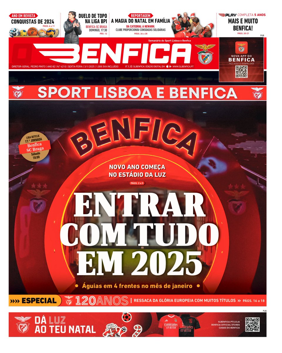 silvaslb's tweet photo. Desejos para 2025!
Além de muita saúde e paz, o Benfica campeão!
Carrega Benfica, rumo ao 39 🦅
#carregaBenfica #rumoao39 #juntos https://t.co/QpXdMDlo6A