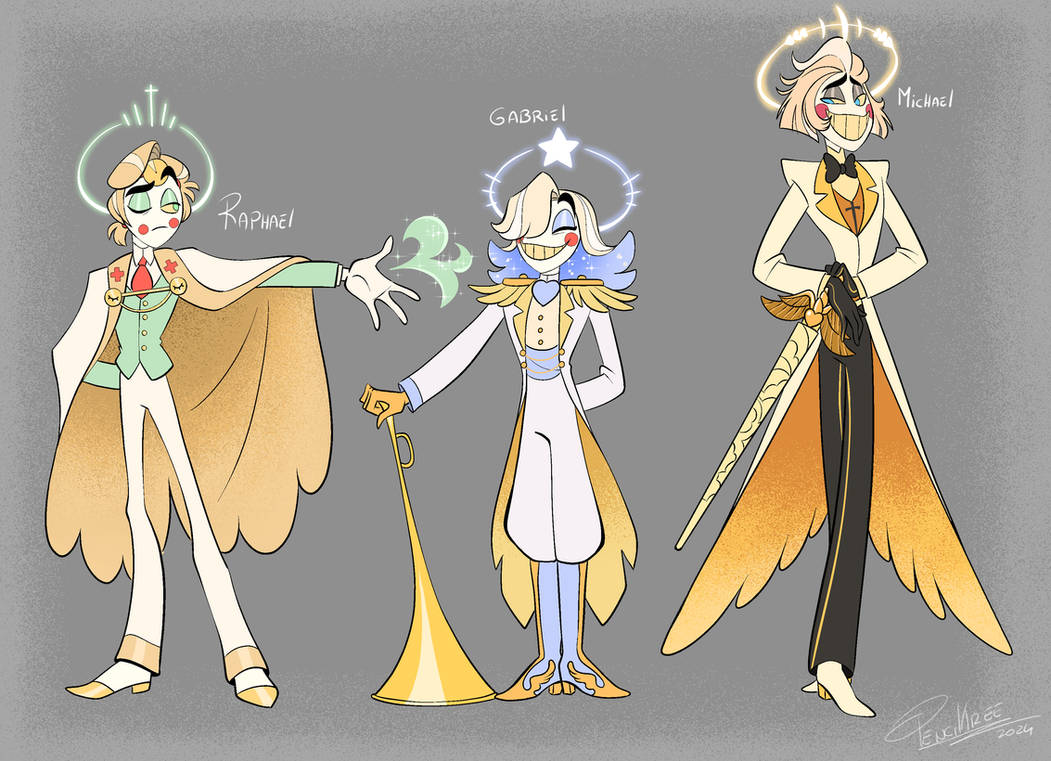 I am now literally obsessed with the heaven side of Hazbin hotel