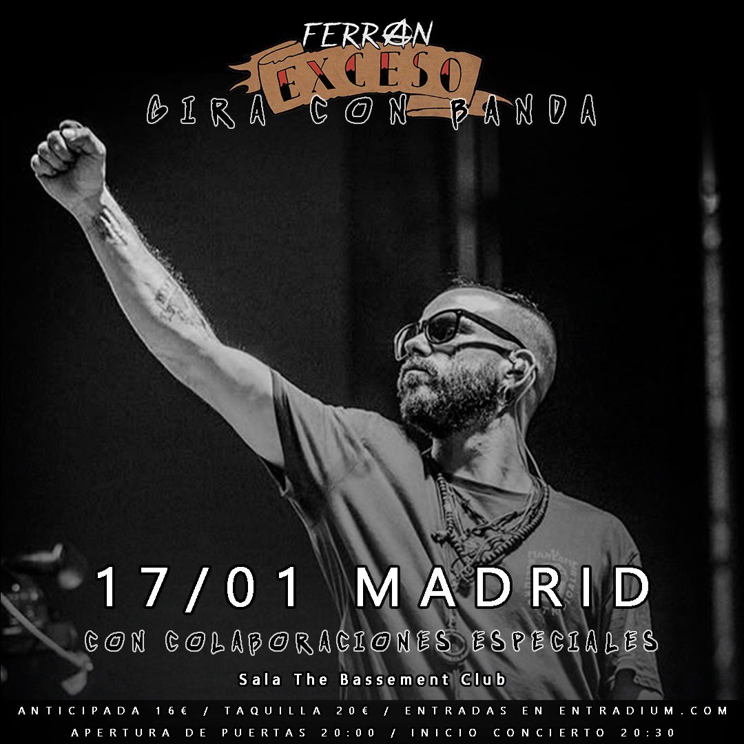 Familia, MADRID es la siguiente parada del APOCALIPSIS.

El 17/01 estaremos CON BANDA en la SALA THR BASSEMENT con un concierto que mezcla los momentos acústicos que quieres ver con la contundencia del rock que echabas de menos.

entradium.com/events/madrid-…

F.