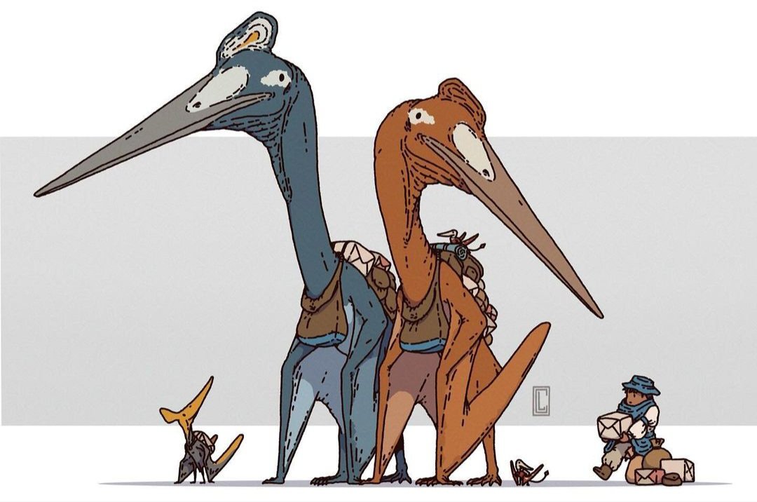 “Pterosaurs are easily the fastest ways to deliver letters and small packages across great distances. Even some of the smaller do get distracted from time to time. Most homes and businesses keep a small stock of treats on hand for deliveries with better snacks,usually leading to-