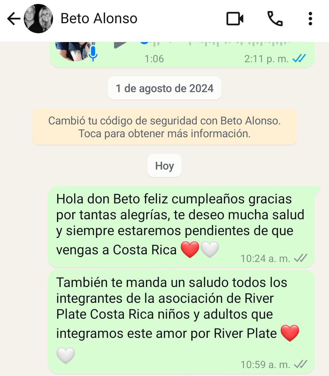 Le mandamos un caluroso saludo de cumple al único e inigualable <a href="/Beto10Alonso/">Norberto Osvaldo Alonso</a> de parte de los integrantes de <a href="/RiverPlateCR/">ASORIVER Filial River Plate CR MC</a>  todos socios del CARP… grande el Beto felices 72 años..