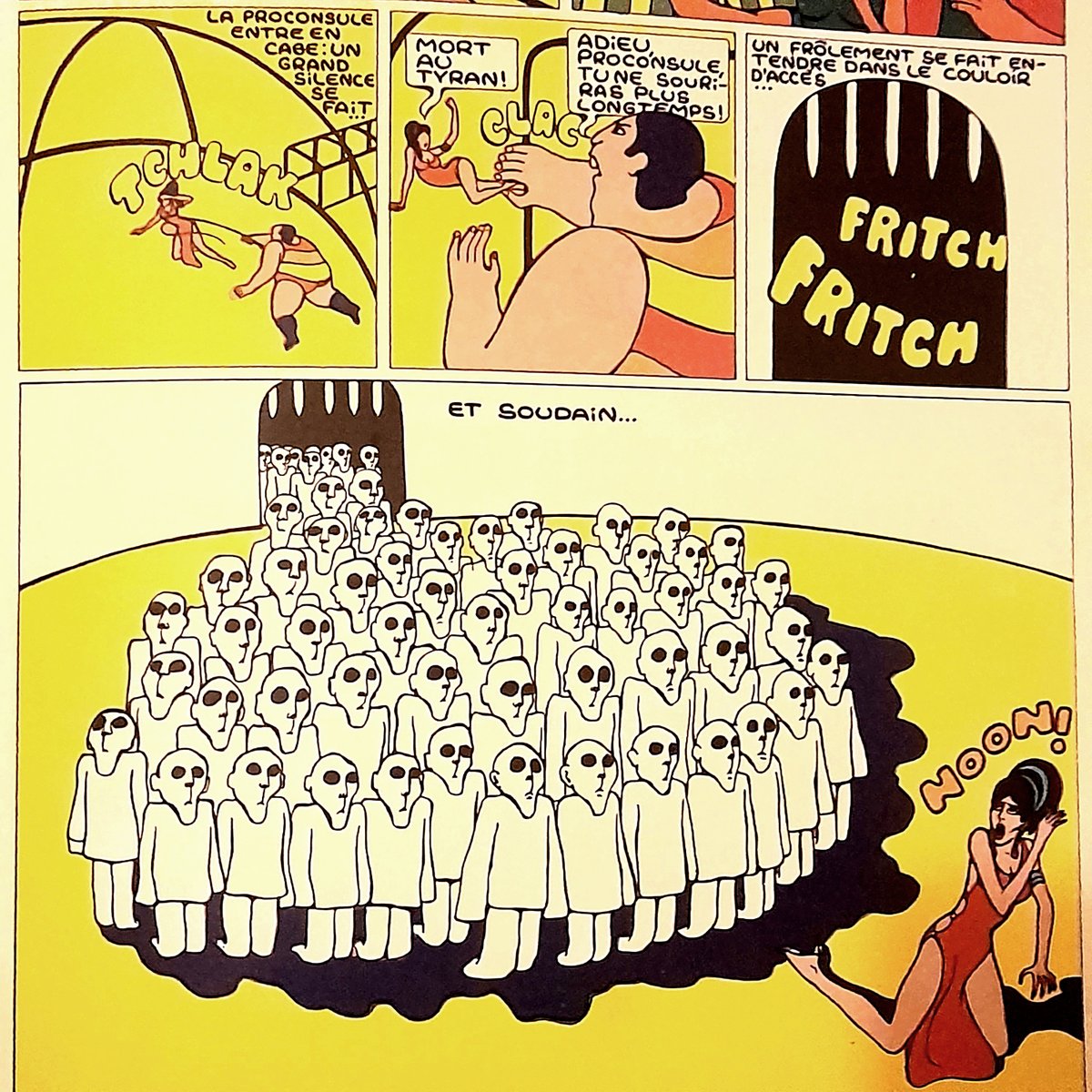 Trouvaille du jour : Moins connue que "Pravda la Survireuse" et sa Françoise Hardy Post-apo psyché, mais toujours édité chez Eric Losfeld, voilà "Jodelle" (1966) et sa Sylvie Vartan erotico-pop-contestataire, de Guy Peellaert et Pierre Bartier !