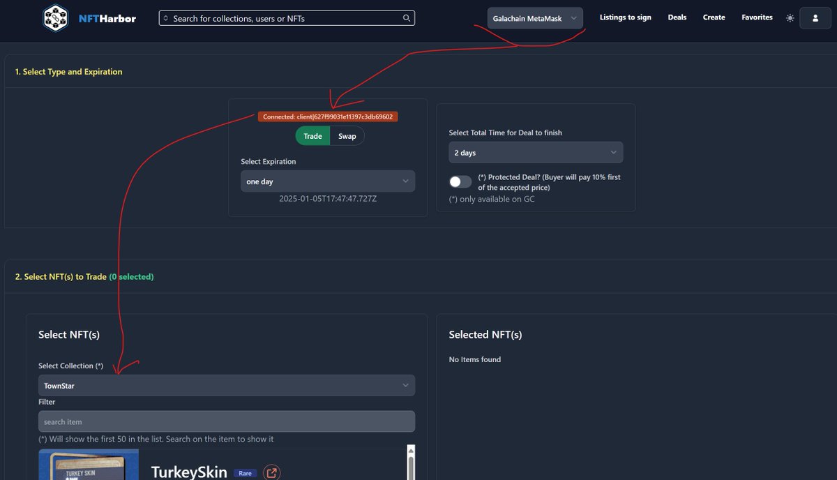 We succeeded in making sure you can attach your EXISTING client address to the corresponding ETH address you subscribed with on Gala website inside NFTHarbor. This means that you will be able to immediately see your items in NFTHarbor and use Metamask to sign items!!!