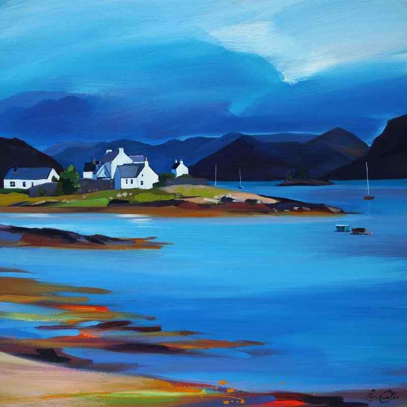 Pam Carter, award-winning Scottish painter, known for her landscapes and seascapes #WomensArt