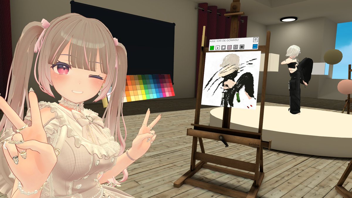 ioriXR_'s tweet photo. life drawing 行きました。
となさんをモデルに頑張ってお絵かき...!
はしるく曰くストリートファイターっぽいと。
(たしかに)
あとは、SpiritのやつとJust B Club 4(最新版すごい!)にいきました。
#VRChat #VRChatPhotos #VRChatGames https://t.co/NxJIsEgjdi