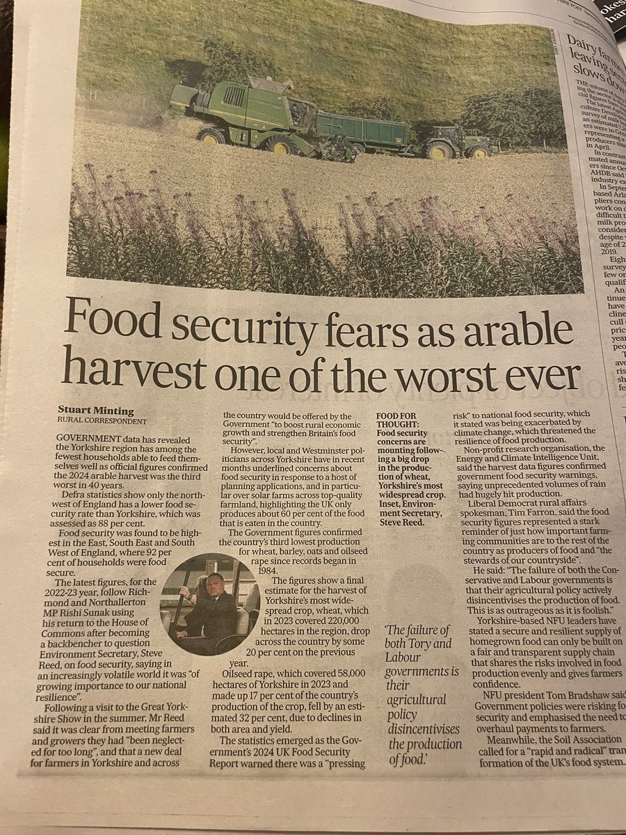 saveoldmaltonc1's tweet photo. When will there be some common sense regarding solar/ food/ farming / land use? Lots of views in @yorkshirepost today.
selfsufficiency #foodsecurity #solar #landuse #yorkshire #rooftopsfirst https://t.co/ME8BCuWZ3J