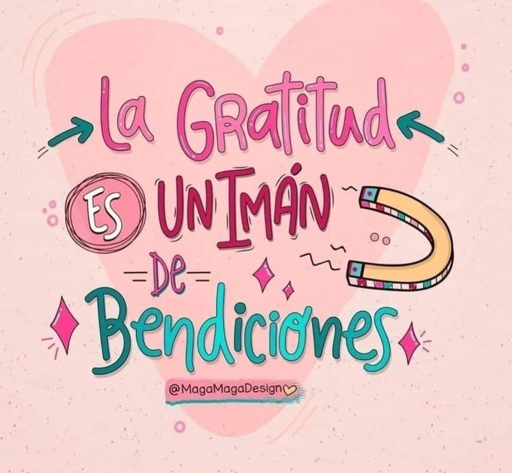 La gratitud es un imán de bendiciones! 🙏🏽🙏🏽🙏🏽🧲