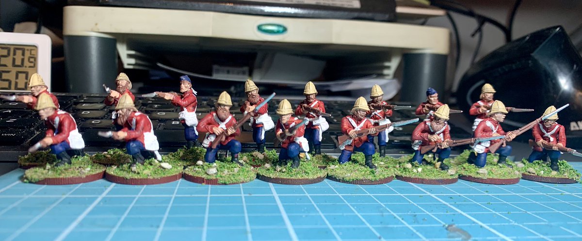 Regiment no2 rolls off the production line. Anyone have sight of some good house rules/unit stats for SP2 Zulu wars?
#28mm #spreadthelard #SP2 .