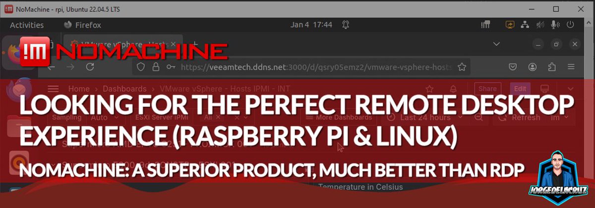 jorgedlcruz's tweet photo. [New Blog Post] NoMachine: Looking for the Perfect Remote Desktop Experience (Raspberry Pi &amp; Linux) - https://t.co/lvzQkxrcIN 

After hours of trying to troubleshoot XRDP, or native options. I discovered @NoMachine and now there is no way back, superior experience better than RDP https://t.co/3FTPnO2p4o
