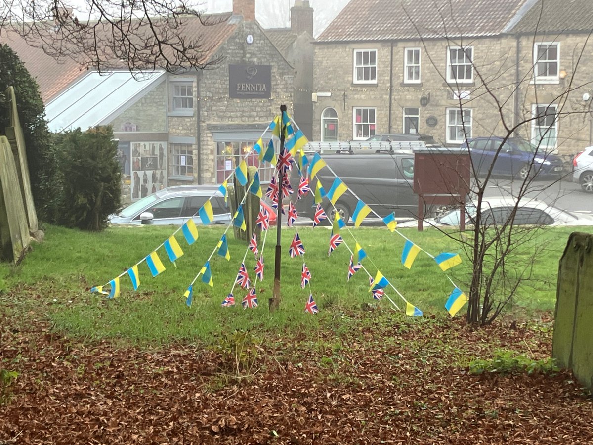 Always been fascinating to me how deep the 2022 seam of solidarity with Ukraine ran in rural England. This from today at a churchyard in Helmsley, North Yorkshire