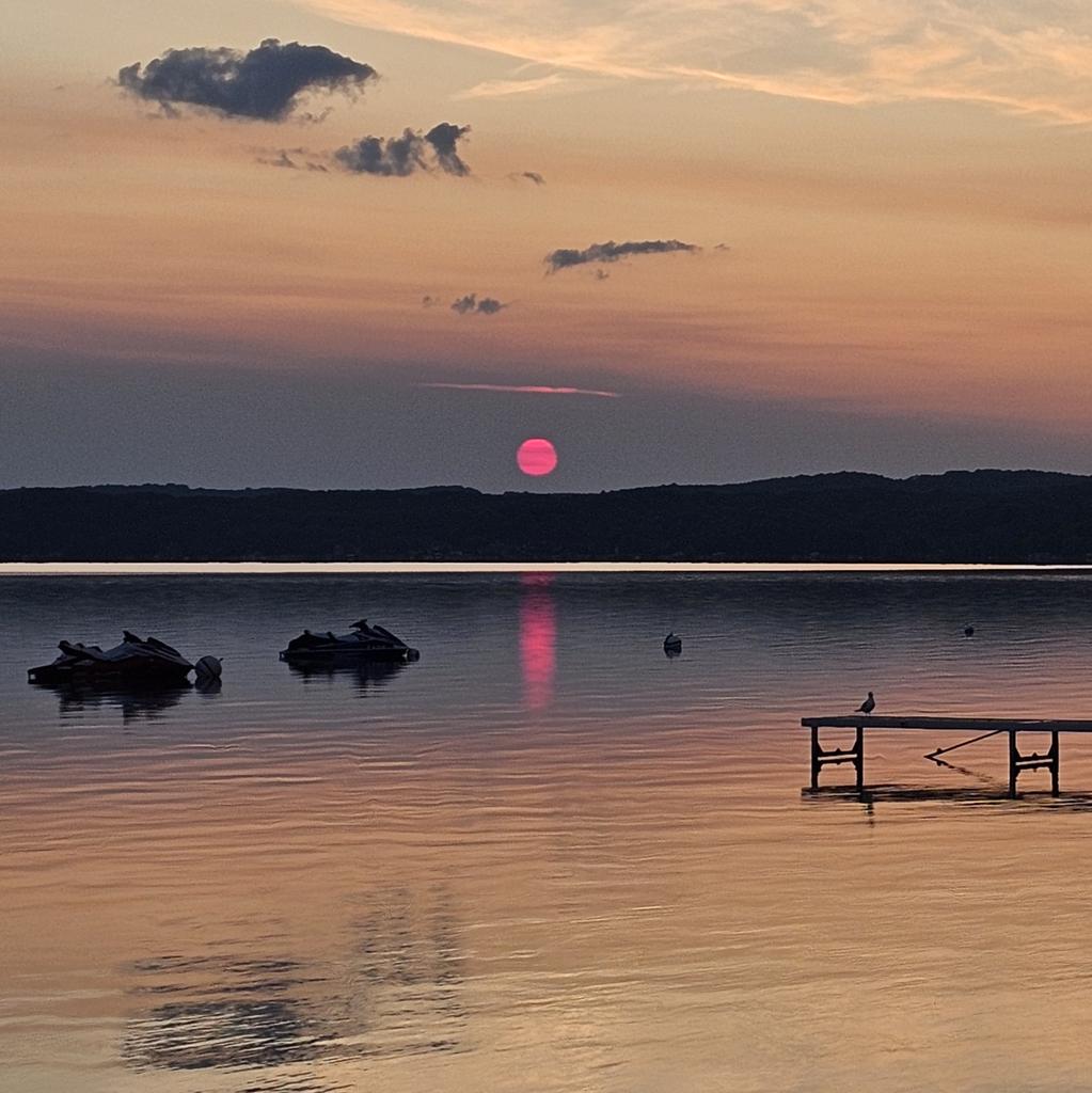 kazoo8888's tweet image. Northern Michigan summer sunrise over Torch Lake, from July