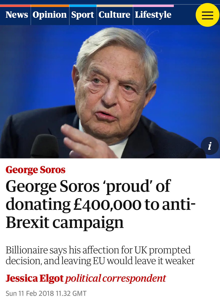 ArchRose90's tweet image. I must have missed all the posts, interviews and articles of Labour MPs telling George Soros to not interfere in British politics. I can’t seem to find them. 🤔
