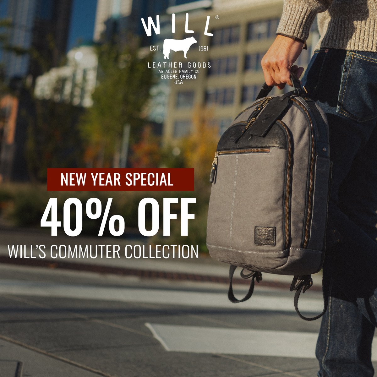 ENDS MONDAY, JAN 6TH
Meticulously crafted from durable canvas and soft leather, Will’s Commuter Collection is the perfect fusion of function and timeless design.
bit.ly/WLG_Commuter25

#discounts #deals #leatherbags #workbags #briefcase #laptopbags