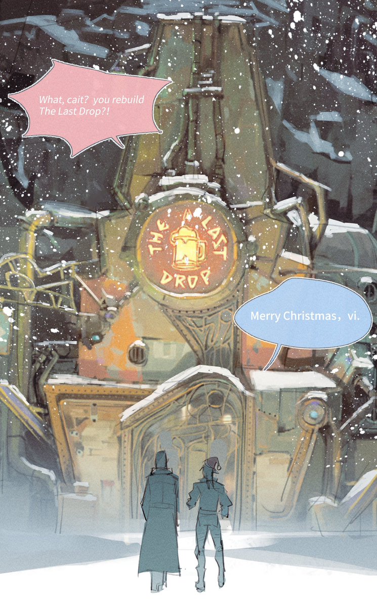 XWilson127's tweet image. 之前圣诞节🎄的图终于画完了,补充了我很想看的S2后续,重建福根酒馆(p2贴了福根酒馆设计图⚠️#Arcane #ArcaneSeason2 #Caitivi