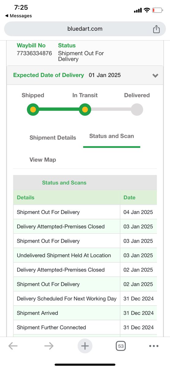 Naresh____Kumar's tweet image. Still not delivered @BlueDart_ @BlueDartCares 
This is really frustrating now