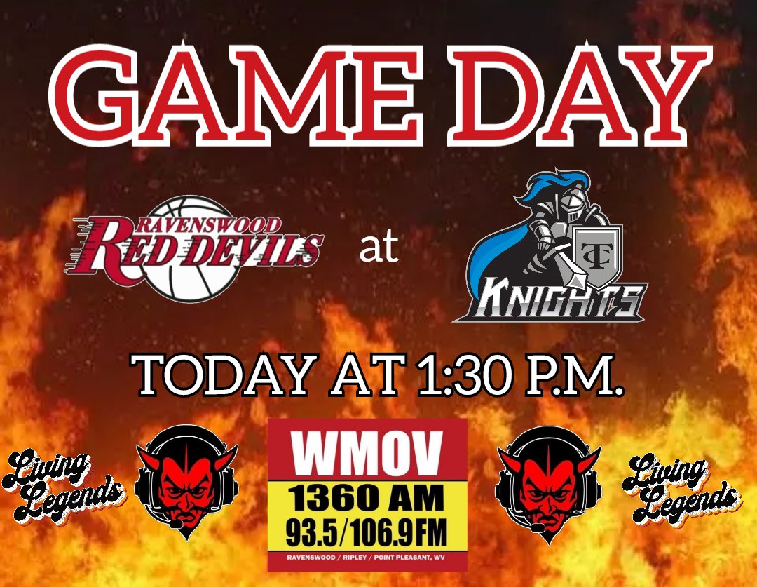 REDDEVILRADIO's tweet image. It's Game Day!! Catch our coverage (radio only) live from Tyler Consolidated High School on Radio WMOV 1360 AM, FM 106.9 and FM 93.5 #wvprepbb #Ravenswood #Tyler #WMOV #BloxtonBrothers #LivingLegends #RadioEra #RevivalOfRadio
