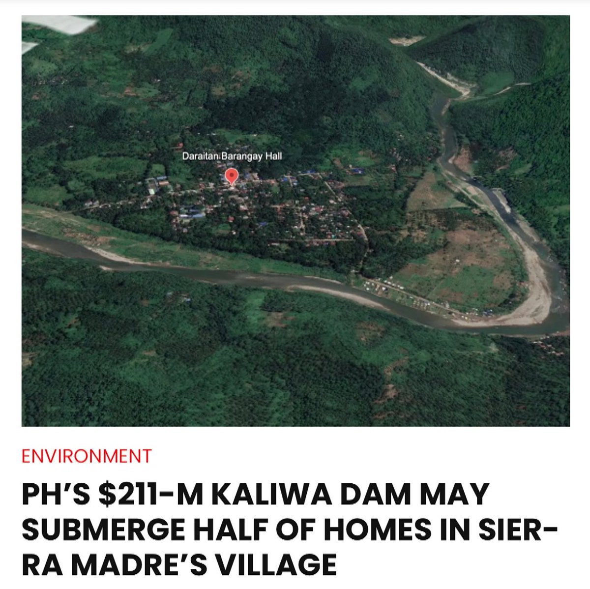 alasiye7e's tweet photo. I don't think we talk about this enough. 

MWSS warns that at least half of the households in Daraitan will be submerged, along with forests, wildlife, and sacred sites for the Dumagat-Remontados tribe near the dam reservoir. https://t.co/a2SX4F8PBD