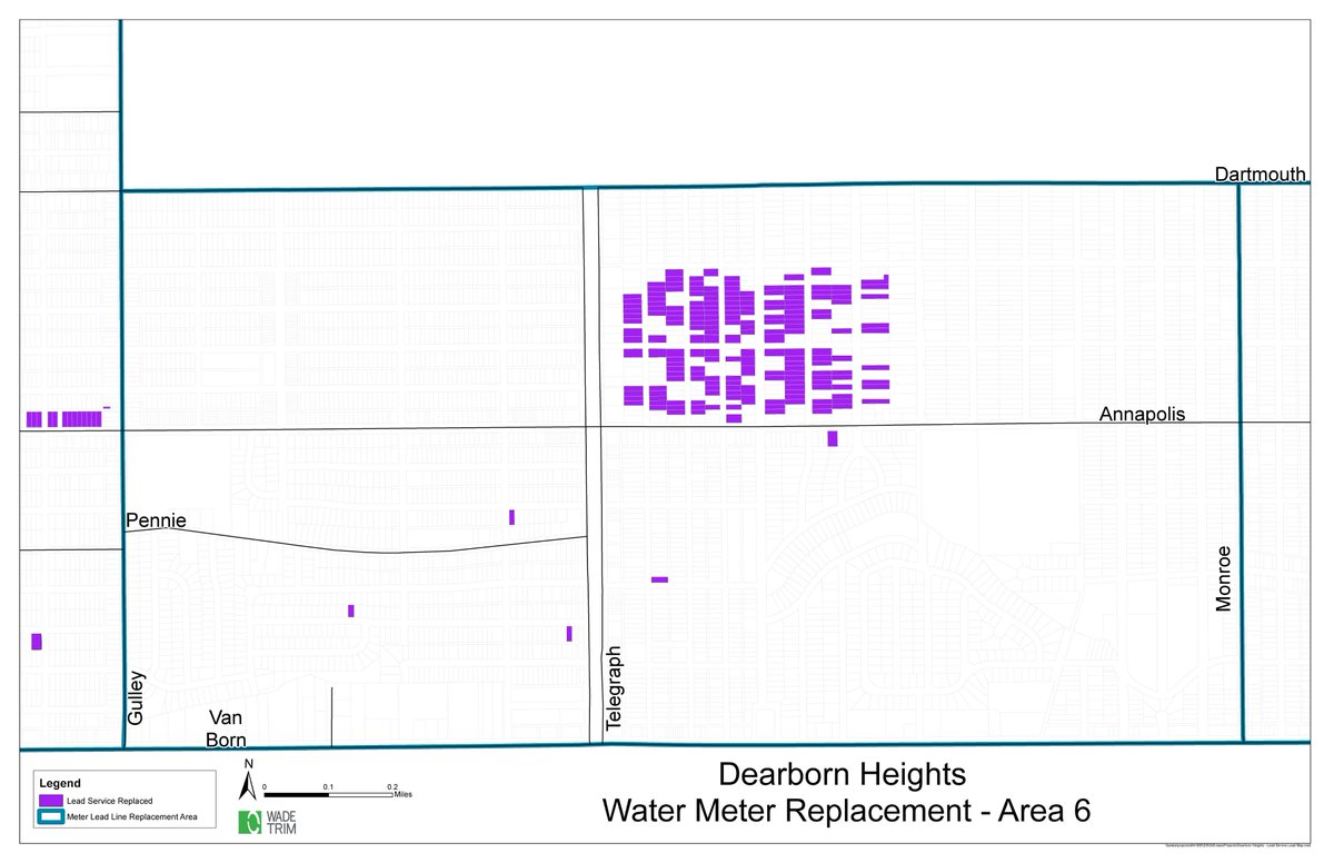 Work begins next week on the city's water meter replacement program in Area 6 (map).  For details, see our Facebook post or visit dearbornheightsmi.gov/CivicAlerts.as…
