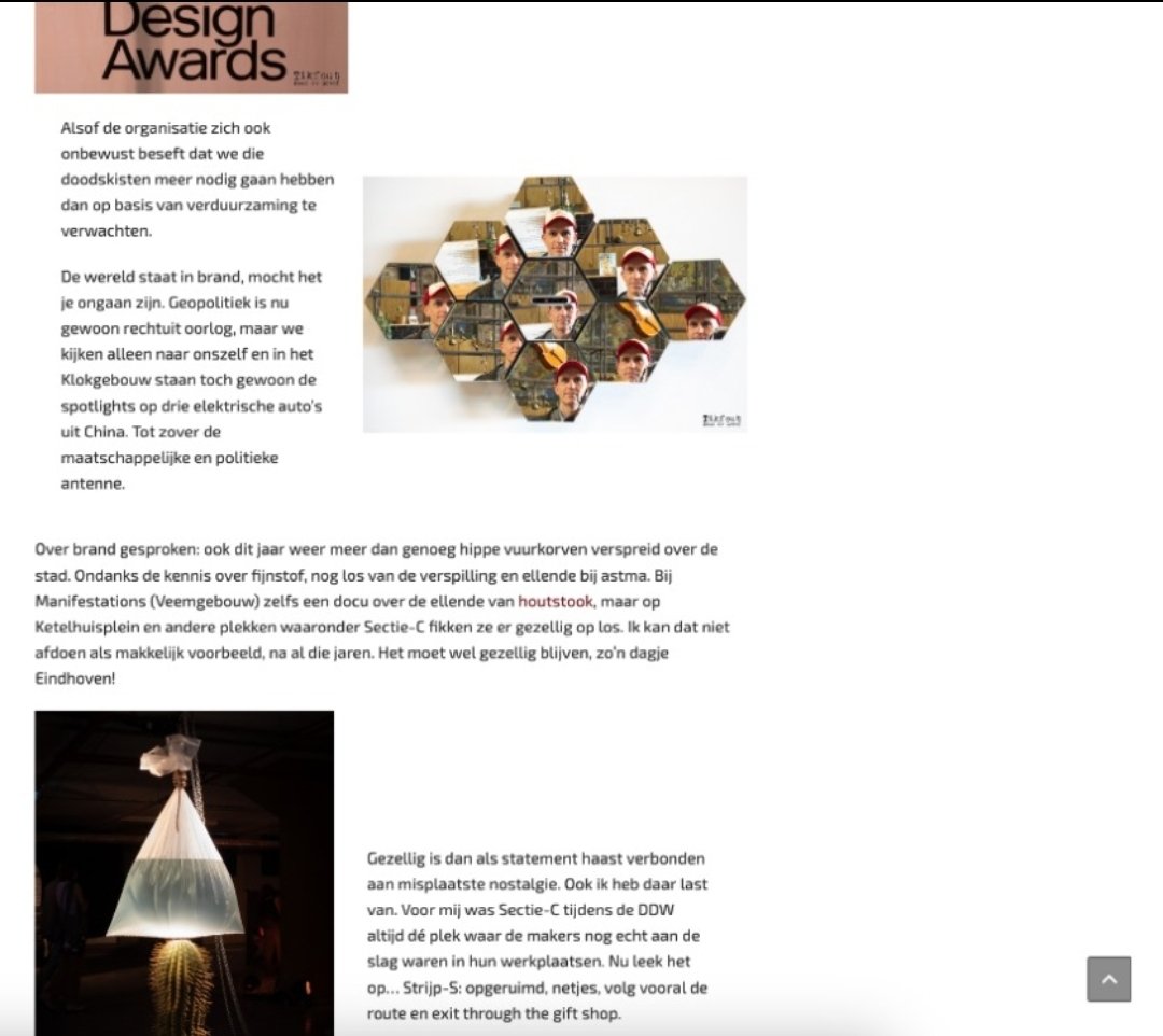 🔥
"Over #brand gesproken: ook dit jaar weer meer dan genoeg hippe #vuurkorven verspreid over de stad. Ondanks de kennis over #fijnstof, nog los van de verspilling en ellende bij #astma. Bij <a href="/Manifestations/">Manifestations</a> (Veemgebouw) zelfs een docu over de ellende van #houtstook, maar op