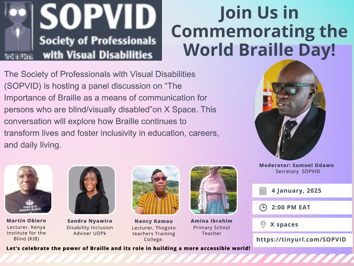 Society of Professionals with Visual Disabilities tweet media