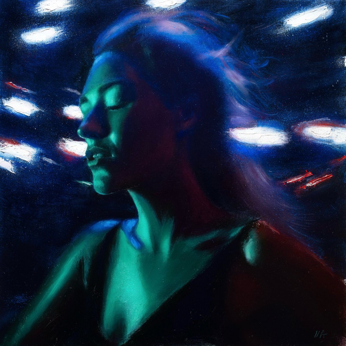 Between dream and reality, she finds herself… or something else entirely.

‘Lucid Dream’ – oil paint on linen, 60x60cm

#fineart #oilpainting #artwork