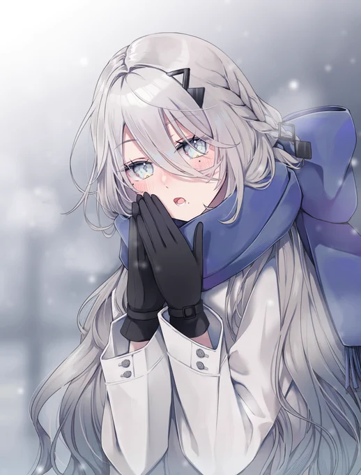 マフラーに巻き込まれる髪のもふりが可愛い話。今年はそふぃちゃんで #いらすたいん(福袋からマフラー出てきたら色変えようとおもったんですけど出てきませんでした) 