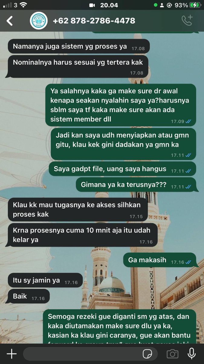 jenouking's tweet photo. SCAMMER PENIPU JOKI TUGAS DI INSTAGRAM. BANTU RT PLS!

jadi awalnya temen gue mau ngejoki tugas bab 3 yang deadline tugas nya itu di hari senin. terus temen gue ketemu lah joki tugas ini, langsung di wa sama dia. emang temen gue salah juga tergiur harga murah

#zonauang #zonaba https://t.co/a5T1mtnJO4