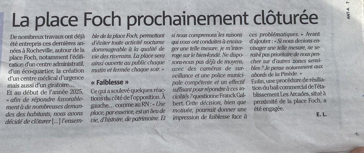 1/3 Incompétence ou amateurisme de l’élu ?
Cet exemple illustre parfaitement pourquoi j’ai choisi de ne plus faire partie de cette équipe.

Mon cher <a href="/FranckGalbert/">Ⓜ️ Galbert Franck</a>,
La PM, au service des Cannetants, joue un rôle essentiel pour garantir leur sécurité et leur bien-être. ⤵️