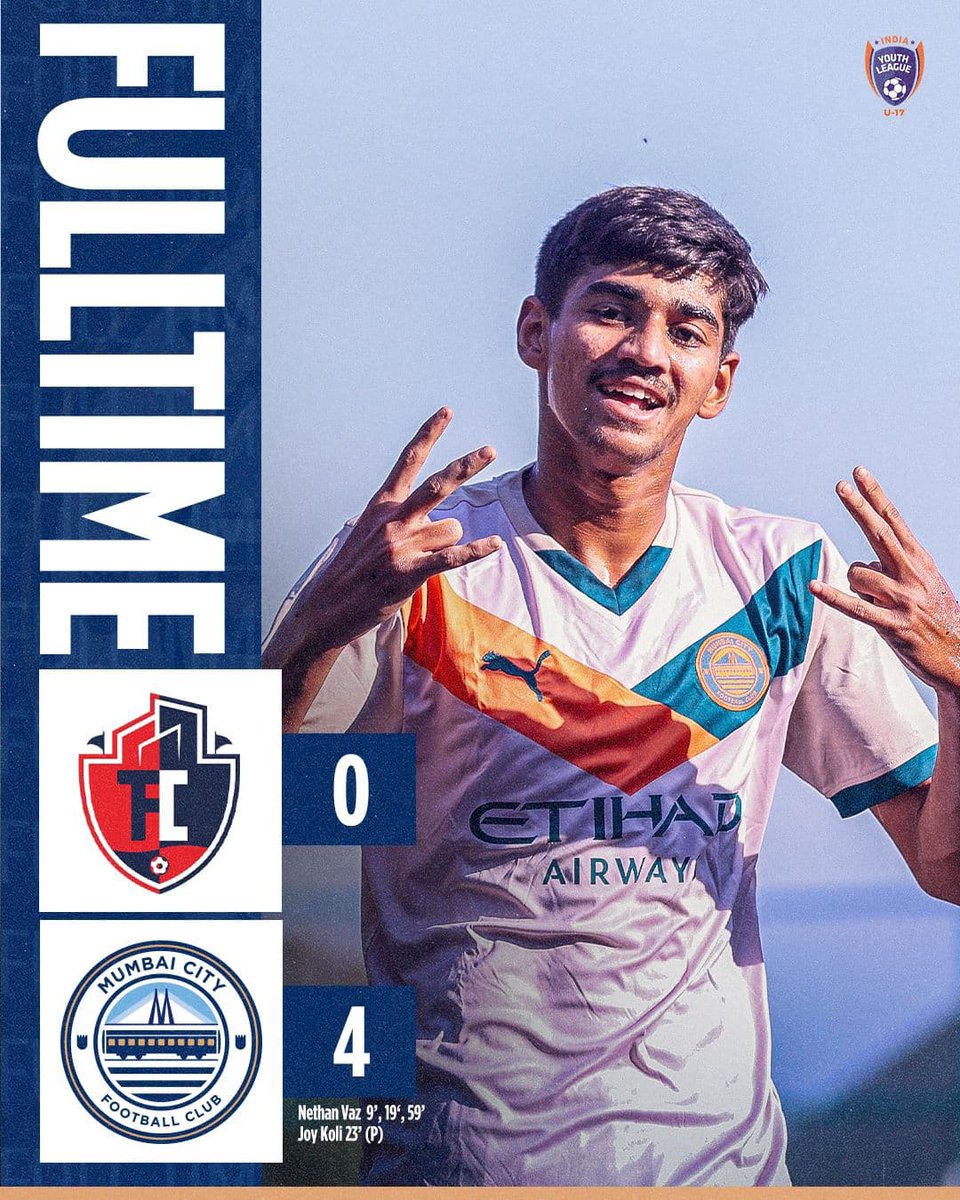 An incredible start to the AIFF U17 Elite Youth League as #TheIslanders’ development squad cruise to a 4-0 victory against Thane City FC 💪

Well done, boys 🩵

#MumbaiCity #AamchiCity 🔵