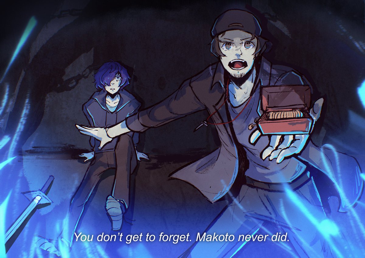 azurie 💙🦋 (@azouries) on Twitter photo “Ryoji,” Junpei spat at Death, pointedly using the name they’d all been avoiding. “You don’t get to forget. Makoto never did.”
was c0mm’d by <a href="/ez_cookiee/">Cookie | Moved to Bsky!</a> to draw a scene from the latest chapter of death reversed!! (its amazing please go read it)
.
.
.
#persona3 #p3 “Ryoji,” Junpei spat at Death, pointedly using the name they’d all been avoiding. “You don’t get to forget. Makoto never did.”
was c0mm’d by <a href="/ez_cookiee/">Cookie | Moved to Bsky!</a> to draw a scene from the latest chapter of death reversed!! (its amazing please go read it)
.
.
.
#persona3 #p3