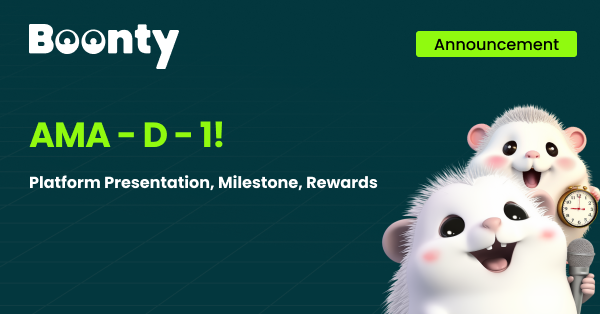boonty_io's tweet photo. Don't miss the AMA tomorrow!

Explanations about the project, the next steps, the rewards, everything you need to know! 

Join us on Discord now! 
https://t.co/VY5MkP5fYK https://t.co/QQqDq88Vl4